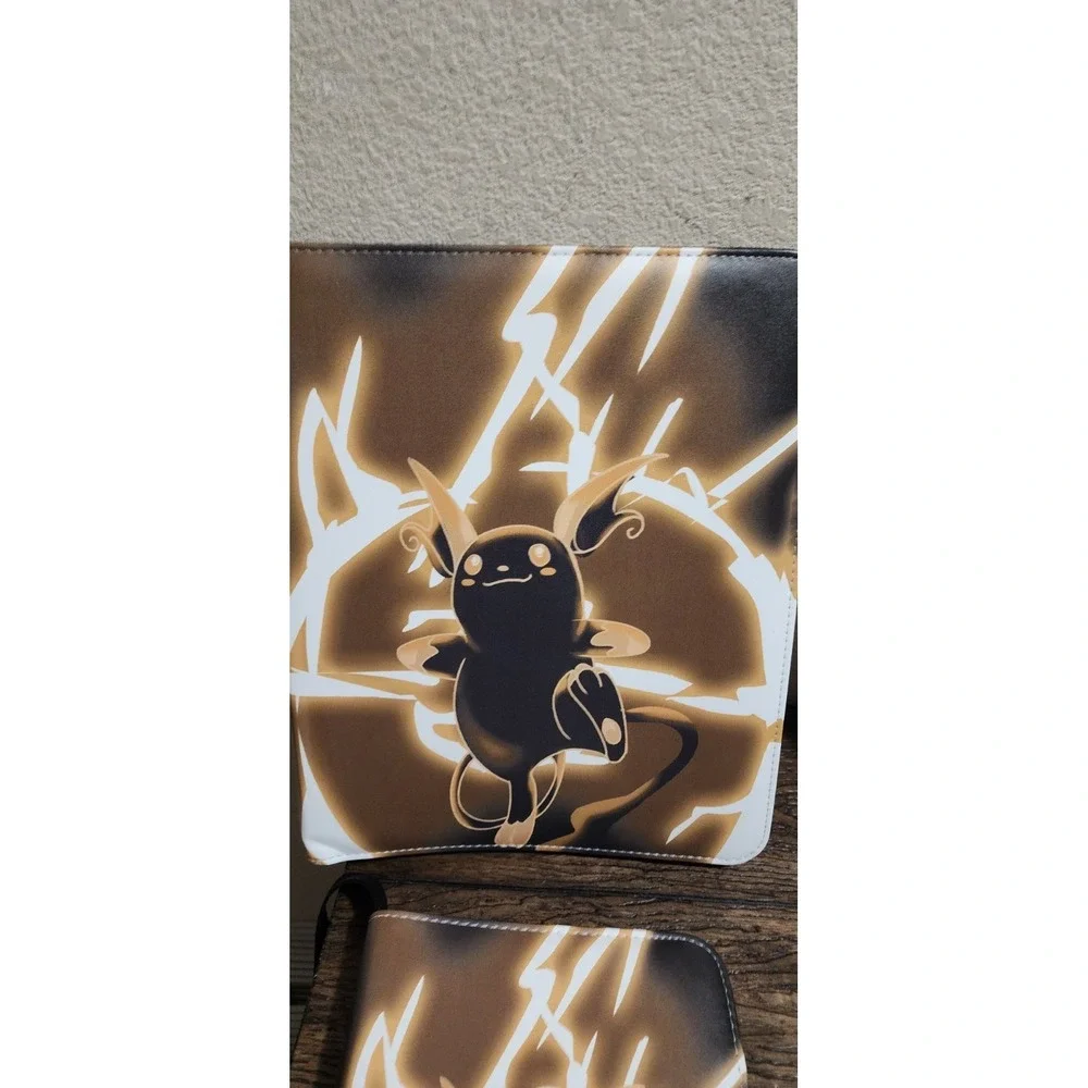 Pokemon Raichu Card Binder Set 9-Pocket &‎ 4-Pocket Zipper Storage Album Folder
